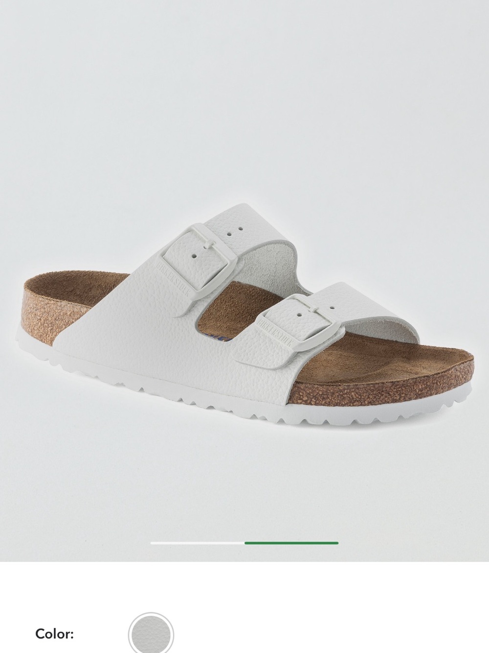 Birkenstock White Arizona Two-Strap Sandals